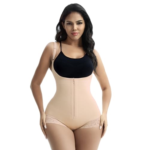 GQF Zipper Open Bust Bodysuit Comfort Shaping Sculpting Confidence