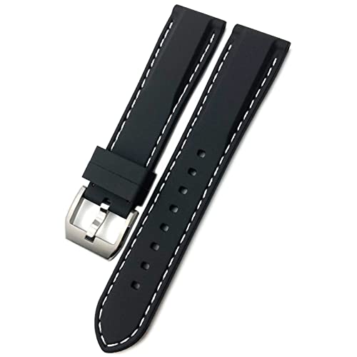 Bracelet caoutchouc silicone de qualité pour IWC Spitfire résistant eau 22mm