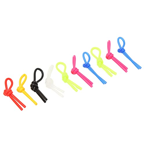 Pack of 10 Durable Tennis Racket Vibration Dampener Knot for Squash Racket - Silicone for Tennis Racke, Suitable Adults and Children(Red, Blue, Rose Red, Yellow, etc.)