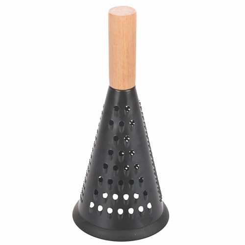 Grattugia multifunzione in acciaio inox e legno, 3 tipi di lame, nero, Wood