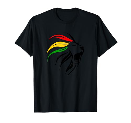 Rasta Live Up Abbigliamento Jah Lion Design Maglietta