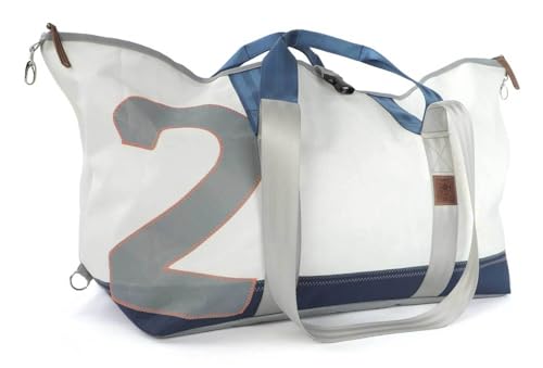 Travel Bag Recycled Canvas Cutter XL White Blue Grey, White, White2