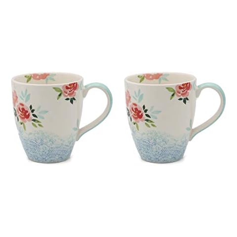 Floral Lace Mug (2 Mugs) Cover