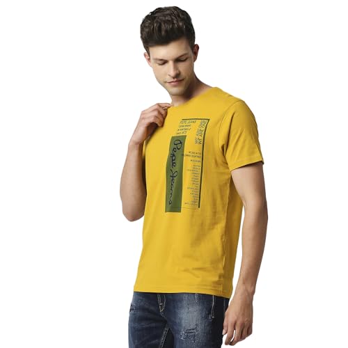 Image of Pepe Jeans Men's Fitted Crew Neck Printed T-Shirt