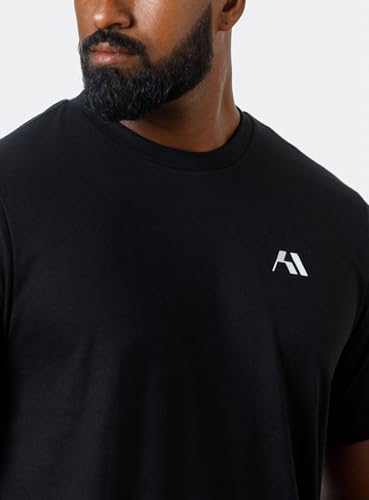 Men's Stretch Cottton Crew Neck Gym T-Shirts – Short Sleeve Athletic Fit, White, Blue & Black, S-4XL4