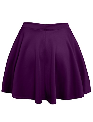 NE PEOPLE Women’s Skater Skirt – Stretch Elastic Waist Casual Mini Flared Swing Pleated Skirts Made in USA S-3XL3
