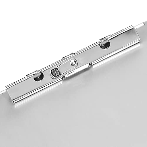 Amazon Basics Aluminum Storage Clipboard - 14" x 9", Two-Tier, Standard Clip, 8-Pack, Silver - image 4
