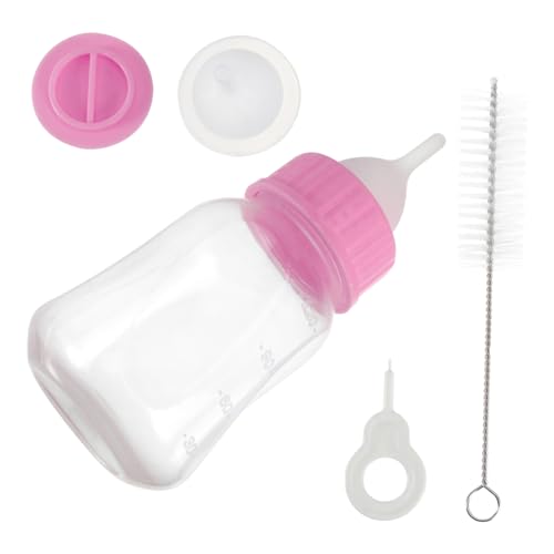 HAPINARY Small Pet Feeder Cat Dog Nursing Bottle 120ml Feeder Nipples Portable and Easy to Use