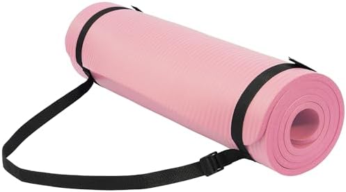 Yoga Mat 1/2-Inch Extra Thick High-Density Exercise Mat with Non-...