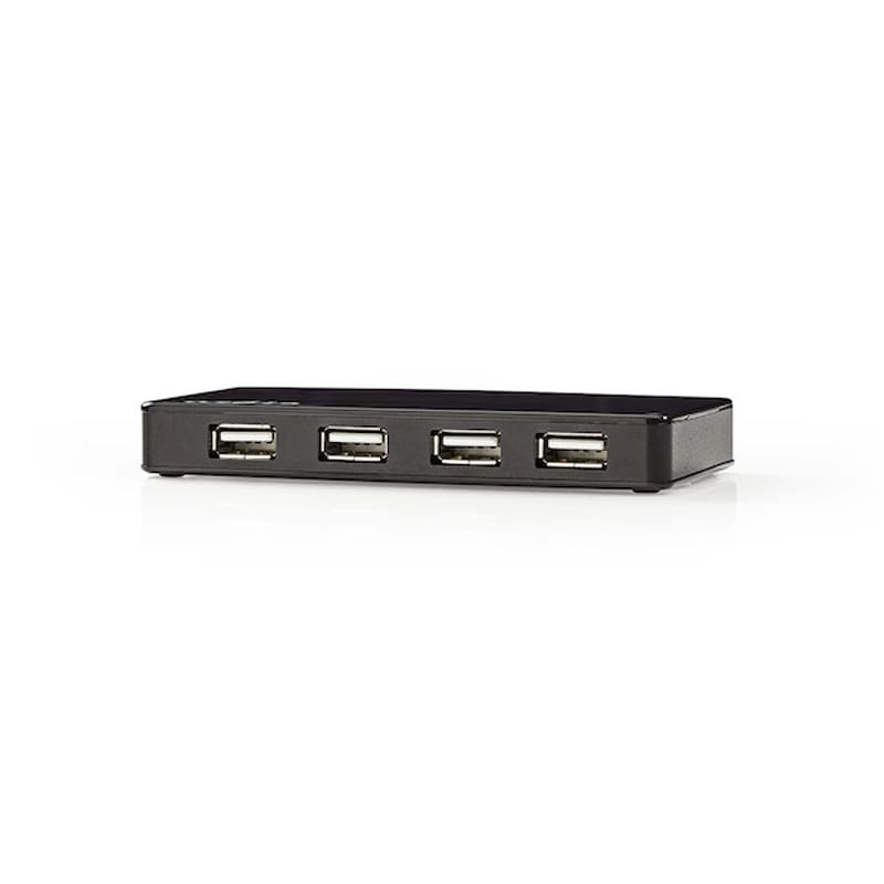 Hub USB 2.0 7 Puertos con alimentación – Negro