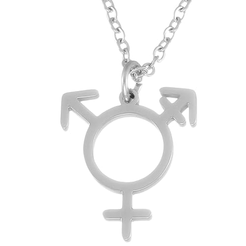Kivosliviz Transgender Necklace Transgender Symbol Pride Jewelry Male And Female Transgender Teens Gifts