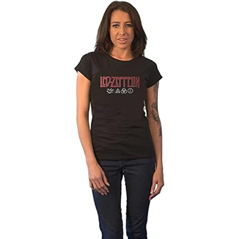 Camiseta Led Zeppelin Logo y Símbolos para Mujer Cover