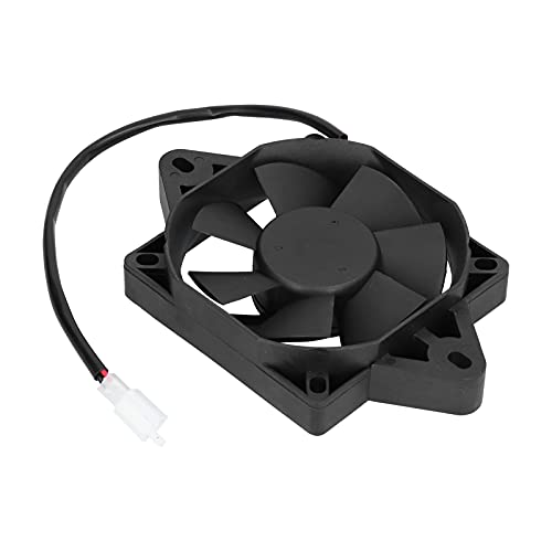 ERYUE Ventilador de Refrigeración de 12 V 15 W, Radiador Eléctrico Accesorio Universal, Hecho de Plástico de Primera Calidad, Apto para Motos ATV Go Kart de 150, 200, 250 con Fácil