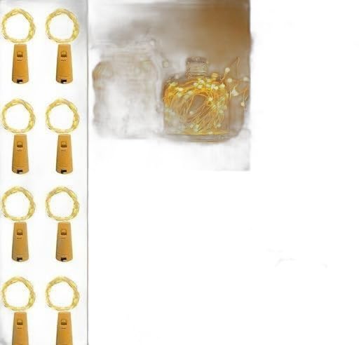 8pcs LED Cork Light for Bottle – Decorative Wine Bottle Cork Light | Fancy Cork LED Lights for Home, Ganpati & Diwali Decoration | Christmas & Home Light Decoration (Warm White, Pack of)-image-41
