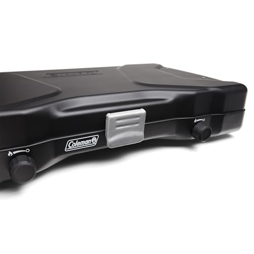 Coleman Triton+ 2-Burner Propane Camping Stove with InstaStart Ignition, Portable Camping Cooktop with 2 Adjustable Burners & Wind Guards, 22,000 BTUs of Power for Camping, Tailgating, Grilling - Image 4