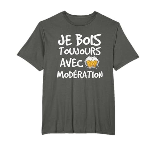 Duo Couple Assorti Modération Homme Femme Apéro Bière Humour T-Shirt