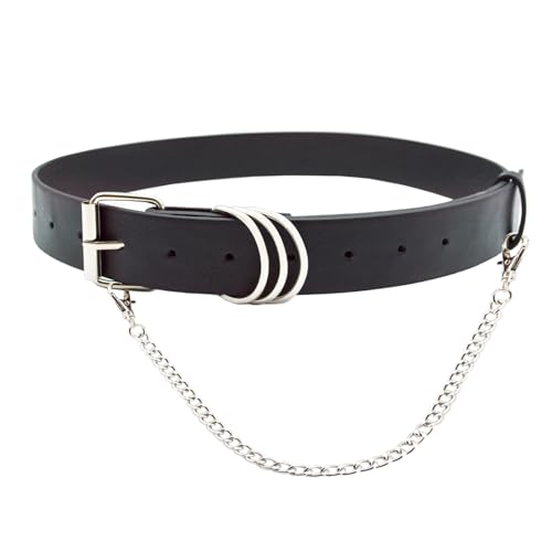 Women Studded Leather Belt for Jeans, Punk Rock Western Fashion Belts