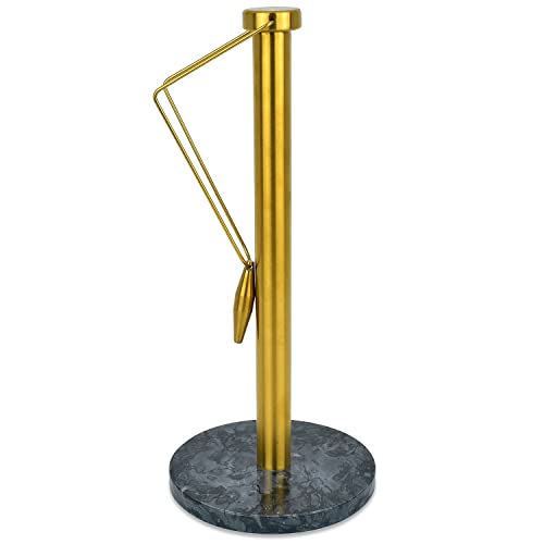 TAWAKKUL HOME Standing Paper Roll Holder Made of Black Marble with