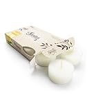 Pure Honeysuckle White Tea Light Candles 6 Pack - Highly Scented, Hand Poured, & Clean Burning - Clear Container for Beautiful Candlelight - Floral Tealights Collection