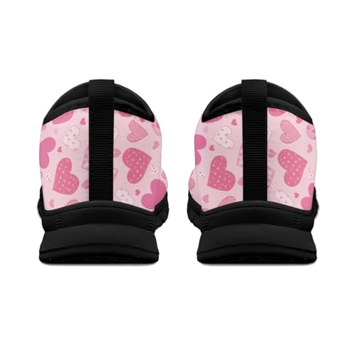 Heart Animals Pattern Pink Slip on Shoes for Men Women Casual Loafers Running Sneakers Anti-Skid Fashion Shoes3