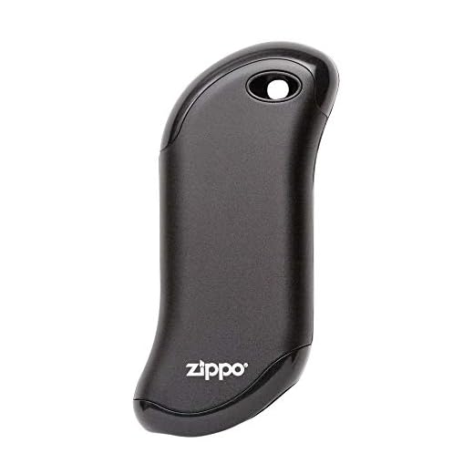 Zippo Black HeatBank 9s Rechargeale Hand Warmer, Black 9-Hour, One Size (40512)