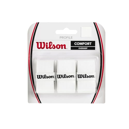 Wilson Profile, WRZ4025WH Overgrip, 3 Pezzi, Bianco