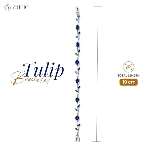 Image of Aurie Tulip Bracelet for Women & Girls | Anti Tarnish Stainless Steel Floral Bracelet |Party and Daily Wear Jewellery