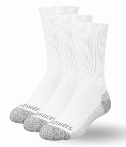 NEW! Thick Crew Socks (1 order = 3 pairs) (US, Large White)