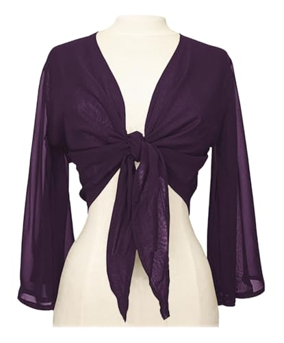 Image of Indian Trendy Women's Flair Wrap Tie Top Chiffon Choli Blouse Belly Dance Gypsy Bolero Shrugs Cardigan