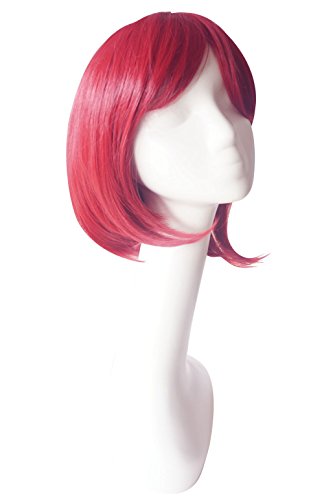 springcos Short Women Red Wig Cosplay Akagami No Shirayukihime