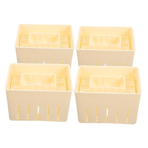 COLLBATH 4 pezzi Stampo per Tofu e Formaggio Pressa per Tofu Fatta in Casa Strumento Compatto e Robusto Facile da Usare e Smontare