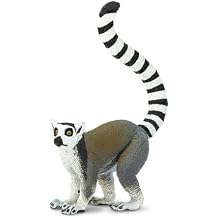 Safari Ltd. Ring-Tailed Lemur Figurine - Lifelike 4" Hand-Painted Wildlife Jungle Figure - Educational Toy for Boys, Girls & Kids Ages 3+