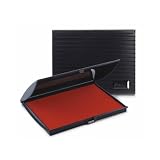 Large 5x7" Cloth Rubber Stamp Ink Pad is Perfect for Use with Oversized Wood Hand Rubber Stamps and Rocker Stamps Protective Case - Industrial ink pad in protective case provides extra durability for industrial or heavy use. VERSATILE - Use your rubb...
