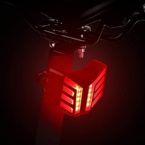 Wasafire Luz Trasera para Bicicleta, USB Recargable Luz Trasera Bicicleta Potente led Control Remoto Inalámbrico Luz Trasera para Bicicleta Señal de Giro de Bicicleta Impermeable Cover