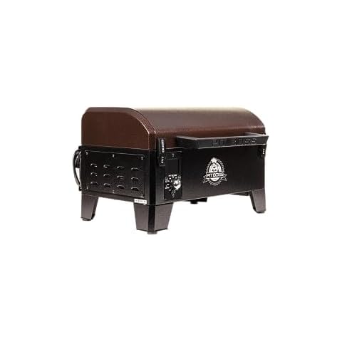 PIT BOSS 10697 Table Top Wood Grill With Temperature Control, Mahogany Cover