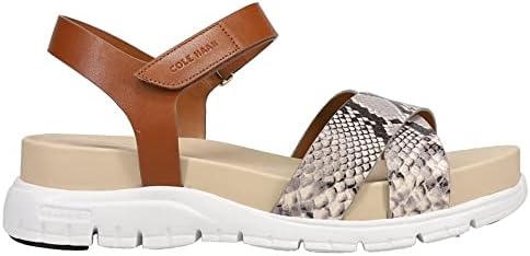 Cole Haan Women's Zerogrand Crisscross Sandal Sport, SOHO Snake/Honey, 6 | Image 2