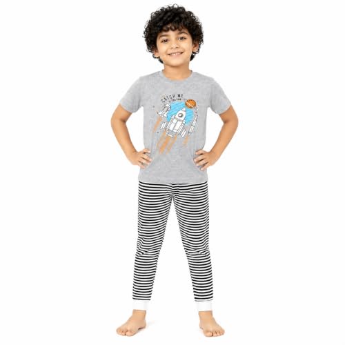 Image of NammaBaby Boy's Cotton Printed Premium Half Sleeves T-Shirt and Shorts Top and Bottom Set /Tshirt-Shorts with Pocket Combo of 2