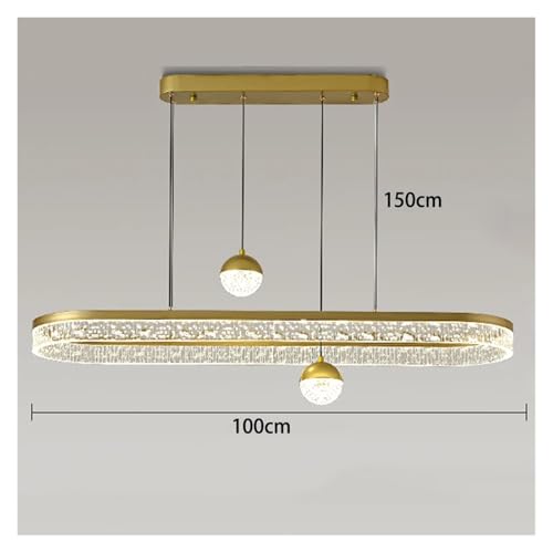 Lustre suspension LED moderne noir et or design chic
