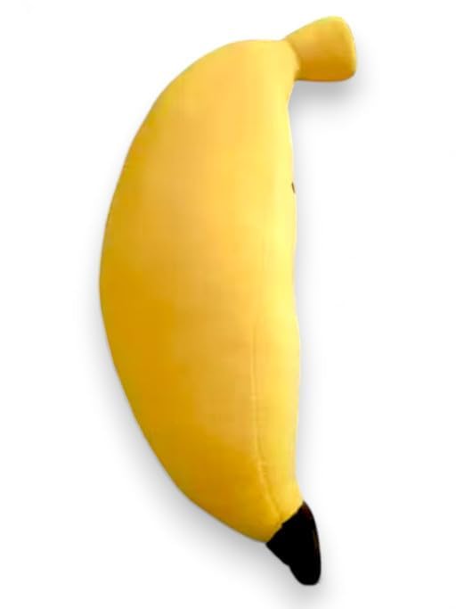 Image of Adorable Banana Fruit Shaped Plush Soft Toy - Soft, Cuddly, Cute, Perfect for Gifting, Collecting, and Spreading Sweet Fruity Joy (30 cm)