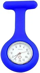 Relógio de Lapela em Silicone Para Enfermeiras (Azul)