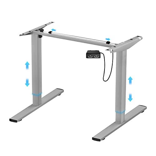 Devoko Bureau électrique réglable en Hauteur, Gris, 80kg Belastbarkeit Cover