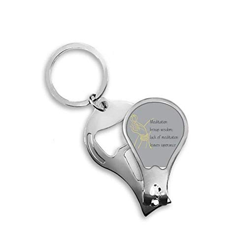 Coupe-ongles Bouddha en acier durable avec motif spirituel