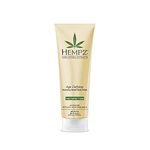 Hempz Age Defying Renewing Herbal Body Wash, 8.5 oz., with Shea Butter, Ginseng – Anti-Aging, Fragranced Shower Gel with…