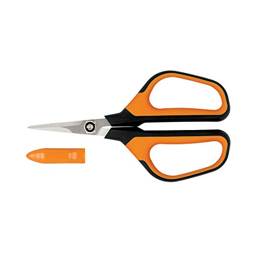 Fiskars Micro-Tip Pruning Shears, Orange/Black