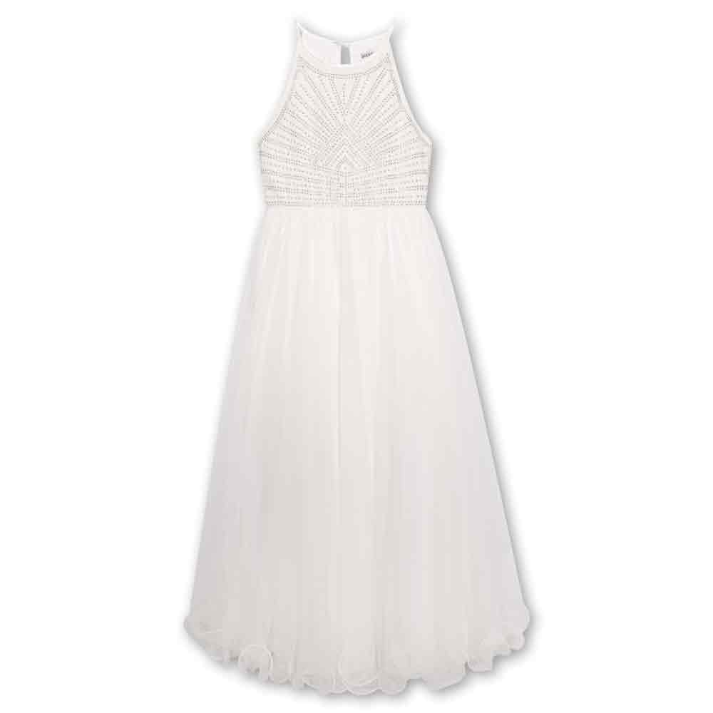 Speechless Girls' Sleeveless Maxi Sparkle and Tulle Party Dress