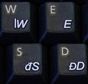 Calcomanías transparentes con letras blancas para teclados miniatura 2