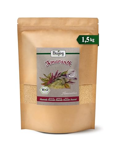 Biojoy Semillas de Amaranto Ecológicas (1,5 kg), crudas y enteras, sin aditivos