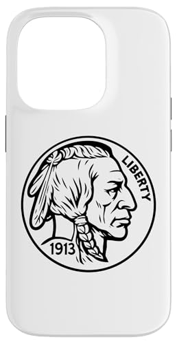 バッファロー ニッケル コイン コレクター 5セント 貨幣学 1913 アメリカ スマホケース iPhone 14 Pro 用