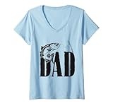 Photo Gallery donna fisherman dad fishing daddy fish lover divertente festa del papà maglietta con collo a v Photo Gallery donna fisherman dad fishing daddy fish lover divertente festa del papà maglietta con collo a v