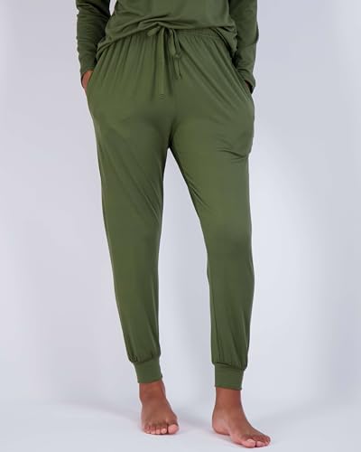 Image of Real Essentials 2 Pack: Women's Soft Long Sleeve Sleep Set - Comfortable Lounge Pull Over Hoodie and Henley Jogger